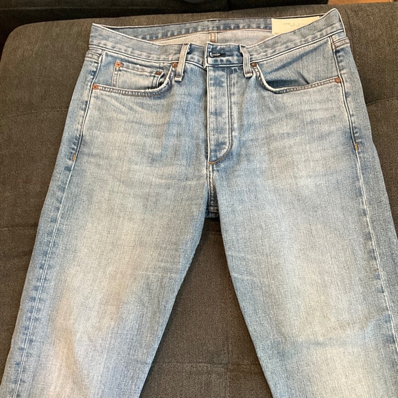 EUC Rag & Bone Fit 2 Slim Button Fly Light Denim Jeans 34 x 32